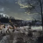 Gilde fanta in de winterse peel